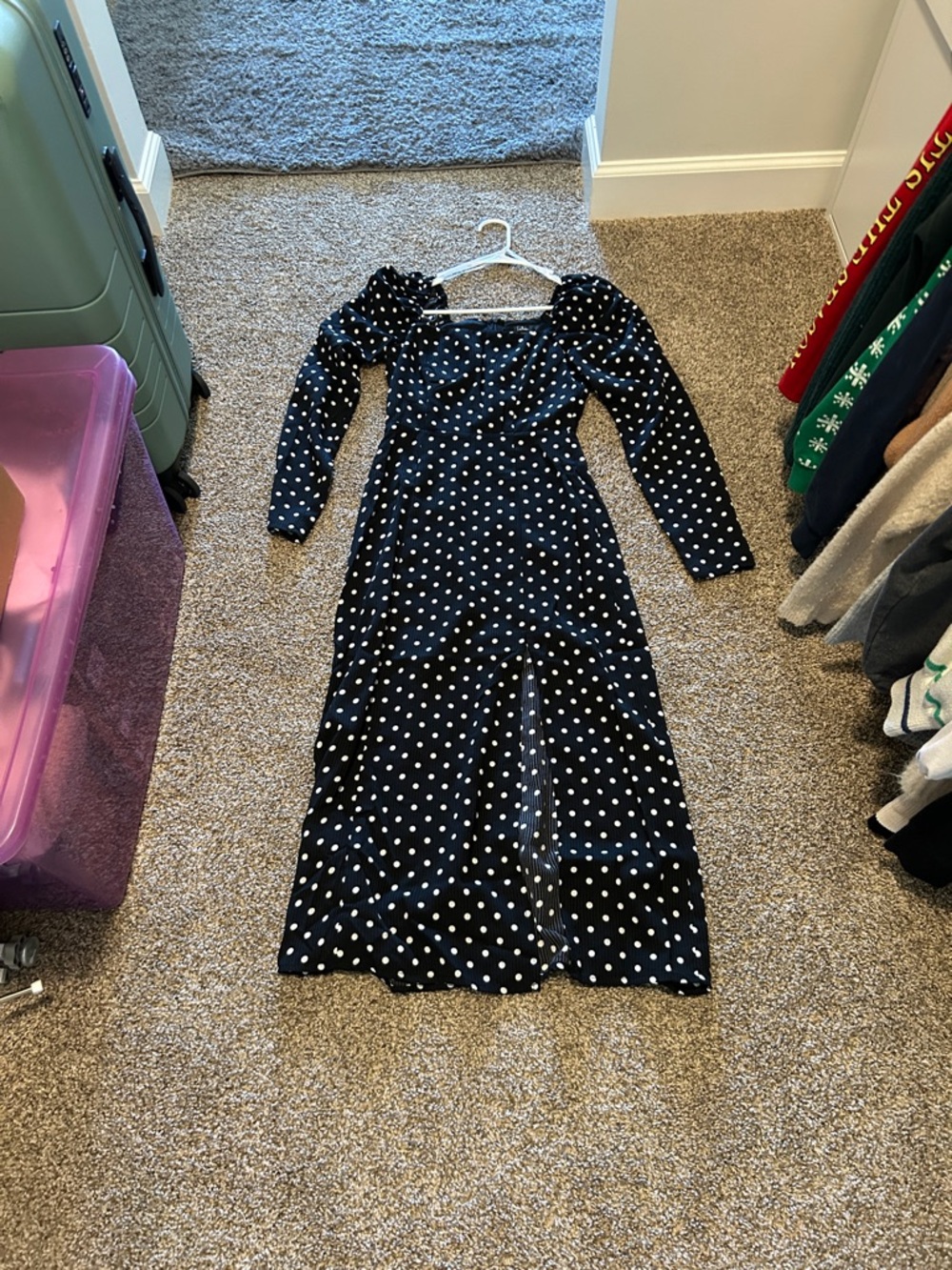 Lulu's Black Polka Dot Maxi Dress